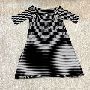 neutralnatrural final touch black and white striped dress